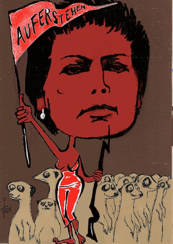 Cartoon: Sarah Wagenknecht - Auferstehen (medium) by tiede tagged sarah,wagenknecht,linke,aufstehen,tiede,cartoon,karikatur,sarah,wagenknecht,linke,aufstehen,tiede,cartoon,karikatur