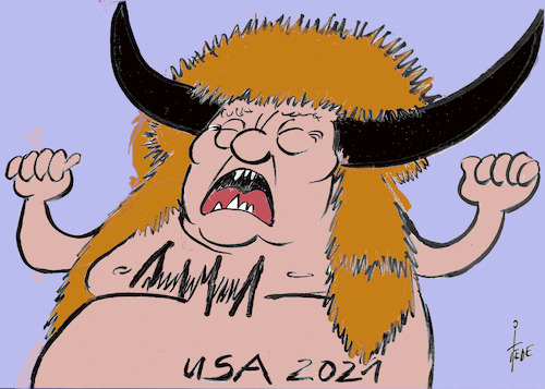 Cartoon: USA 2021 (medium) by tiede tagged trump,capitol,tiede,cartoon,trump,capitol,tiede,cartoon
