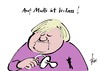 Cartoon: Merkel tritt an (small) by tiede tagged merkel,kanzlerkandidatur,tiede,tiedemann,cartoon,karikatur