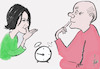 Cartoon: speed dating (small) by tiede tagged speed,dating,scholz,baerbok,sondierung,tiede,cartoon,karikatur