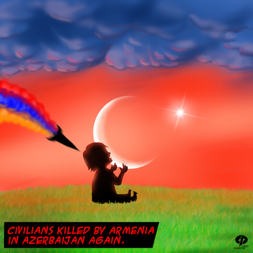 Cartoon: Armenian Terrorism (medium) by Caner Demircan tagged terror,terrorism,armenia,armenian,karabakh,azerbaijan,war