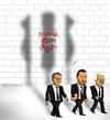 Cartoon: Unbeaten! (small) by Caner Demircan tagged senol,günes,ufuk,sarica,müfit,arin,besiktas