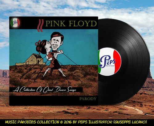 Cartoon: Pink Floyd A Collection (medium) by Peps tagged pink,floyd,music,wall,opera,theatre,scream,brick