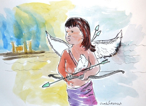 Cartoon: Zusammen (medium) by Zlatko Iv tagged blitz,war,angel,engel,arte,stop,palestine,israel,ukraine