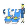 Cartoon: chickens (small) by mfarmand tagged chicken chickens airplane stewardess freerange flightattendent airline