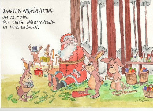 Cartoon: Alle Macht den Hasen (medium) by Denno tagged hasenüberfall
