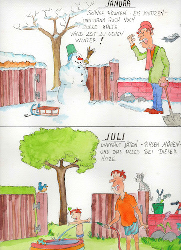 Cartoon: Winter (medium) by Denno tagged schneefrust