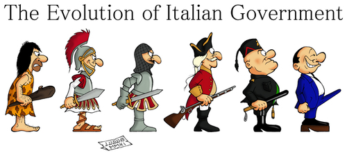 Cartoon: Italian Government in history (medium) by Ludus tagged italy,berlusconi