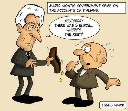 Cartoon: Mario Monti government (medium) by Ludus tagged italy,government