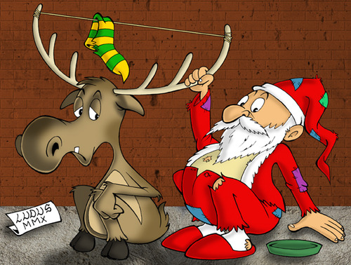 Cartoon: Santa Claus (medium) by Ludus tagged christmas,santaclaus