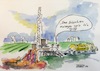 Cartoon: Fracking Diskussion 2014 (small) by Pralow tagged umweltschutz,fracking,erneuerbare,energie,fluid,aufsuchungsgenehmigung,backflow,grundwasser,trinkwasser,umweltverschmutzung,gesetzgebung,bergrecht