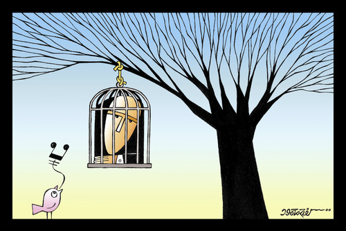 Cartoon: Prisoner (medium) by kifah tagged prisoner