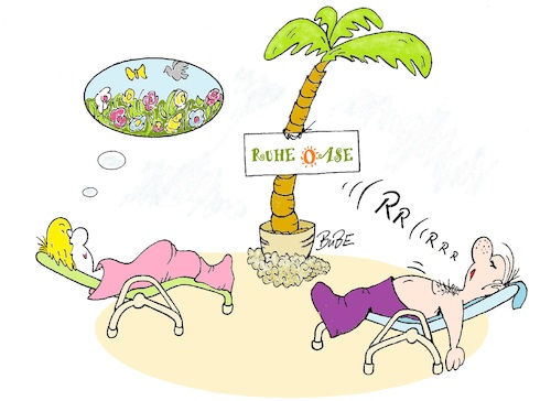 Cartoon: Sauna- RUHEOASE (medium) by BuBE tagged sauna,wellness,gesundheit,relaxen