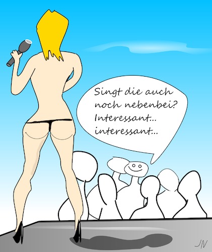 Cartoon: Helene Fischer (medium) by Jochen N tagged helene,fischer,aufreizend,sexy,nackt,sportlich,schlager,bühne,auftritt,konzert,sängerin,mikrofon,publikum