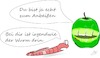 Cartoon: Mahlzeit (small) by Jochen N tagged apfel,obst,mahlzeit,lecker,zähne,gebiss,fressen,wurm,regenwurm