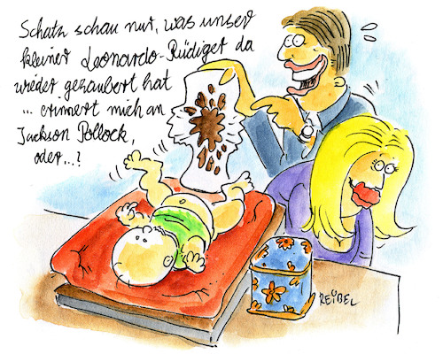 Cartoon: elternstolz (medium) by REIBEL tagged eltern,baby,windel,kacke,stolz,kunst,muster,mama,papa,eltern,baby,windel,kacke,stolz,kunst,muster,mama,papa