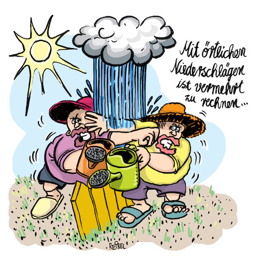 Cartoon: Wetterwechsel (medium) by REIBEL tagged klima,schutz,dürre,regen,wetter,kapriolen,extrem,umwelt,garten,gärtner,ernte,beet,unwetter,regional,klima,schutz,dürre,regen,wetter,kapriolen,extrem,umwelt,garten,gärtner,ernte,beet,unwetter,regional