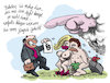 Cartoon: Adam und Eva (small) by REIBEL tagged jura,juristerei,recht,gesetz,sünde,paradies,adam,eva,anwalt,teufel,gericht,verbannung,apfel,freispruch