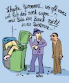 Cartoon: Müllmafia (small) by REIBEL tagged mülltrennung,mafia,kriminalität,biotonne,entsorgung,grüne,tonne