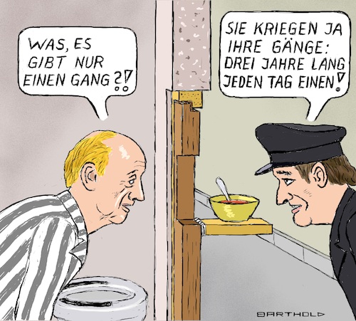 Cartoon: Alfons Schuhbeck (medium) by Barthold tagged alfons,schuhbeck,starkoch,sternekoch,steuerhinterziehung,zweikommadrei,millionen,euro,orlando,südtiroler,stuben,urteil,haftstrafe,drei,jahre,unterhaltung,gespräch,dialog,gefängsniswärter,essen,mehrere,gänge,cartoon,karikatur,barthold,alfons,schuhbeck,starkoch,sternekoch,steuerhinterziehung,zweikommadrei,millionen,euro,orlando,südtiroler,stuben,urteil,haftstrafe,drei,jahre,unterhaltung,gespräch,dialog,gefängsniswärter,essen,mehrere,gänge,cartoon,karikatur,barthold