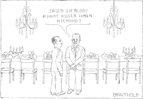 Cartoon: Bankett für Erdogan in Berlin (medium) by Barthold tagged recep,tayyip,erdogan,cem,özdemir,bankett,berlin,27,september,2018,frank,walter,steinmeier,tafel,kronleuchter