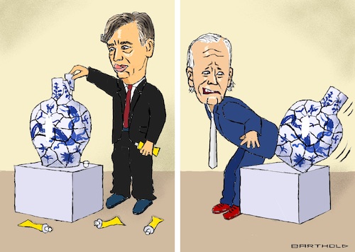 Cartoon: Blinken Biden and Chinese Vase (medium) by Barthold tagged antony,blinken,secretary,state,visit,china,improving,relation,relations,joe,biden,foiling,efforts,designation,designating,xi,jinping,dictator,feeling,insulted,metapher,vase,luting,destroying,busting,cartoon,caricature,barthold,antony,blinken,secretary,state,visit,china,improving,relation,relations,joe,biden,foiling,efforts,designation,designating,xi,jinping,dictator,feeling,insulted,metapher,vase,luting,destroying,busting,cartoon,caricature,barthold