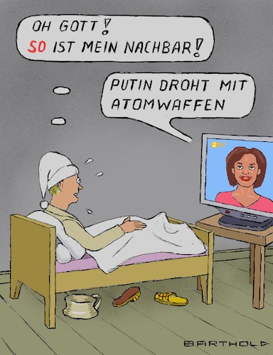 Cartoon: Das Aufwachen (medium) by Barthold tagged ukraine,angriffskrieg,russland,bruch,völkerrecht,wladimir,putin,sanktionen,drohung,atomwaffen,deutschland,deutscher,michel,bett,erschrecken,illusion,sonderbeziehung,wandel,handel,friedensdividende,cartoon,karikatur,barthold,ukraine,angriffskrieg,russland,bruch,völkerrecht,wladimir,putin,sanktionen,drohung,atomwaffen,deutscher,michel,bett,erschrecken,illusion,sonderbeziehung,wandel,handel,friedensdividende,cartoon,karikatur,barthold