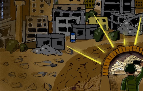 Cartoon: Deep Plowing Reveals Fertility (medium) by Barthold tagged israel,air,force,attacks,lebanese,hezbollah,bank,subsideries,al,qard,hassan,destroys,bunker,located,under,dwelling,house,several,dozens,million,dollar,gold,bars,comparison,plowing,destroyed,damaged,buildings,cartoon,caricature,barthold,israel,air,force,attacks,lebanese,hezbollah,bank,subsideries,al,qard,hassan,destroys,bunker,located,under,dwelling,house,several,dozens,million,dollar,gold,bars,comparison,plowing,destroyed,damaged,buildings,cartoon,caricature,barthold