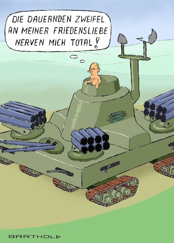 Cartoon: Der heilige Wladimir (medium) by Barthold tagged wladimir,putin,präsident,russland,aufmarsch,ukraine,bedrohung,säbelrasseln,image,militarist,phantasie,kampfgefährt,riesenpanzer,raketenwerfer,kanonen,maschinengewehre,antennen,cartoon,karikatur,barthold,wladimir,putin,präsident,russland,aufmarsch,ukraine,bedrohung,säbelrasseln,image,militarist,phantasie,kampfgefährt,riesenpanzer,raketenwerfer,kanonen,maschinengewehre,antennen,cartoon,karikatur,barthold