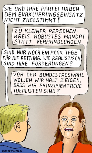 Cartoon: Dicht am Wähler (medium) by Barthold tagged linke,enthaltung,beschluss,entsendung,bundeswehr,truppenentsendung,evakuierung,afghanistan,kabul,deutsche,ortskräfte,afghanische,dissidenten,janine,wissler,vorsitzende,realitätssinn,pragmatismus,koalitionsfähigkeit,regierungsfähigkeit,cartoon,karikatur,barthold,linke,enthaltung,beschluss,entsendung,bundeswehr,truppenentsendung,evakuierung,afghanistan,kabul,deutsche,ortskräfte,afghanische,dissidenten,janine,wissler,vorsitzende,realitätssinn,pragmatismus,koalitionsfähigkeit,regierungsfähigkeit,cartoon,karikatur,barthold