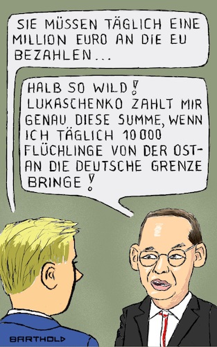 Cartoon: Eine Million? Na und! (medium) by Barthold tagged konflikt,eu,europäische,union,polen,unabhängigkeit,justiz,disziplinarkammer,oberstes,gericht,verstoß,gewaltentrennung,gewaltenteilung,eugh,strafzahlung,tagessatz,eine,million,euro,mateusz,morawiecki,premierminister,pis,cartoon,karikatur,barthold,konflikt,eu,europäische,union,polen,unabhängigkeit,justiz,disziplinarkammer,oberstes,gericht,verstoß,gewaltentrennung,gewaltenteilung,eugh,strafzahlung,tagessatz,eine,million,euro,mateusz,morawiecki,premierminister,pis,cartoon,karikatur,barthold