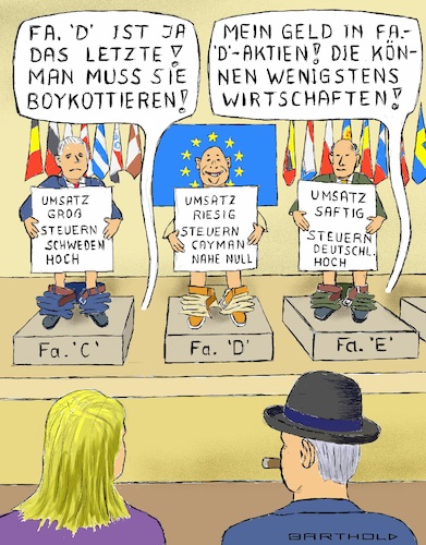 Cartoon: Firmen - Hosen runter (medium) by Barthold tagged eu,europäische,union,innenminister,konferenz,einigung,offenlegungsgesetz,umsätze,steuern,transparenzgesetz,steuerpranger,aufdeckung,nutzung,steueroasen,weltweit,wirtschaftsethik,journalistin,kapitalanleger,bühne,cartoon,karikatur,barthold,eu,europäische,union,innenminister,konferenz,einigung,offenlegungsgesetz,umsätze,steuern,transparenzgesetz,steuerpranger,aufdeckung,nutzung,steueroasen,weltweit,wirtschaftsethik,journalistin,kapitalanleger,bühne,cartoon,karikatur,barthold