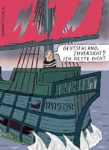 Cartoon: Hilfe aus einer anderen Welt (medium) by Barthold tagged deutschland,bundestagswahl,2021,wahlverlierer,armin,laschet,absicht,regierungsbildung,komplize,fdp,fliegende,holländer,geisterschiff,mast,gefesselt,union,cartoon,karikatur,barthold,deutschland,bundestagswahl,2021,wahlverlierer,armin,laschet,absicht,regierungsbildung,komplize,fdp,fliegende,holländer,geisterschiff,mast,gefesselt,union,cartoon,karikatur,barthold