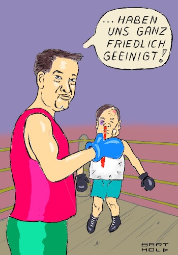 Cartoon: Kandidatur geklärt (medium) by Barthold tagged cdu,csu,armin,laschet,markus,söder,streit,kanzlerkandidat,union,machtkampf,parteivorstand,parteipräsidium,basis,fraktion,umfrageergebnisse,zerreißprobe,kampf,boxring,blaues,auge,beule,nasenbluten,cartoon,karikatur,barthold,cdu,csu,armin,laschet,markus,söder,streit,kanzlerkandidat,union,machtkampf,parteivorstand,parteipräsidium,basis,fraktion,umfrageergebnisse,zerreißprobe,kampf,boxring,blaues,auge,beule,nasenbluten,cartoon,karikatur,barthold