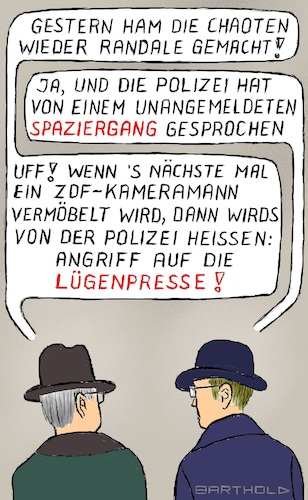 Cartoon: Polizeisprech (medium) by Barthold tagged anticoronamaßnahmen,demo,cottbus,dezember,03,2022,polizei,meldung,terminus,spaziergang,sprache,querdenker,demonstranten,impfgegner,vergleich,lügenpresse,loyalität,loyalitätsproblem,cartoon,karikatur,barthold,anticoronamaßnahmen,demo,cottbus,dezember,03,2022,polizei,meldung,terminus,spaziergang,sprache,querdenker,demonstranten,impfgegner,vergleich,lügenpresse,cartoon,karikatur,barthold