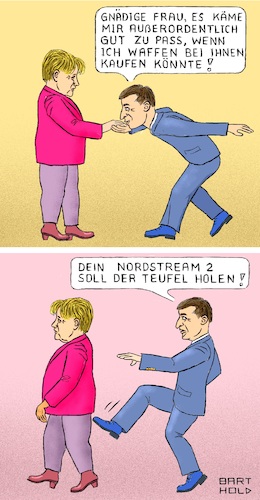 Cartoon: Selenskyjs zwei Gesichter (medium) by Barthold tagged besuch,wolodymyr,selenskyj,selenskij,angela,merkel,berlin,juli,12,2021,wunsch,waffenlieferungen,engere,anbindung,eu,gegnerschaft,nordstream,zwei,handkuss,kratzfuß,fußtritt,arschtritt,donbass,luhansk,donezk,cartoon,karikatur,barthold,besuch,wolodymyr,selenskyj,selenskij,angela,merkel,berlin,juli,12,2021,wunsch,waffenlieferungen,engere,anbindung,eu,gegnerschaft,nordstream,zwei,handkuss,kratzfuß,fußtritt,arschtritt,donbass,luhansk,donezk,cartoon,karikatur,barthold