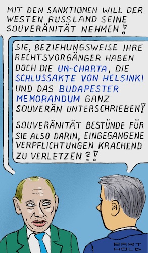 Cartoon: Souveränität - etwas Schlechtes? (medium) by Barthold tagged wladimir,putin,kriegsherr,ukraine,siebentes,östliches,wirtschaftsforum,wladiwostok,rede,westen,einschränkung,souveränität,russland,sanktionen,un,charta,schlussakte,helsinki,budapester,memorandum,cartoon,karikatur,barthold,wladimir,putin,kriegsherr,ukraine,siebentes,östliches,wirtschaftsforum,wladiwostok,rede,westen,einschränkung,souveränität,russland,sanktionen,un,charta,schlussakte,helsinki,budapester,memorandum,cartoon,karikatur,barthold