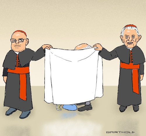 Cartoon: Würden- äh Tuchträger (medium) by Barthold tagged gutachten,mißbrauch,erzbistum,erzdiözese,münchen,freising,beschuldigte,friedrich,wetter,joseph,ratzinger,reinhard,marx,schutz,täter,indifferenz,gleichgültigkeit,opfer,kanzlei,westphal,spilker,wastl,wsw,sichtschutz,tuch,cartoon,karikatur,barthold,gutachten,mißbrauch,erzbistum,erzdiözese,münchen,freising,beschuldigte,friedrich,wetter,joseph,ratzinger,reinhard,marx,schutz,täter,indifferenz,gleichgültigkeit,opfer,kanzlei,westphal,spilker,wastl,wsw,sichtschutz,tuch,cartoon,karikatur,barthold