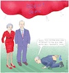 Cartoon: Juncker s Assistance to Vote 2 (small) by Barthold tagged brexit,deal,parliament,vote,march,12,balloon,fart,claude,juncker,contribution,theresa,may,acceptance,michel,barnier,assistance,support