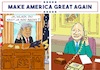 Cartoon: Telefonat (small) by Barthold tagged telefonat,trump,putin,mai,19,2025,keine,androhung,sanktionen,waffenstillstand,lange,verhandlungen,amerikanische,präsident,verzwergt,amerika,usa,cartoon,karikatur,barthold