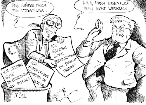 Cartoon: Steinmeier (medium) by Michael Riedler tagged steinmeier,putin,ukraine,trump,deutsche,politik
