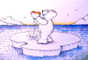 Cartoon: dieses bild war einmal witzig .. (small) by katzen-gretelein tagged tiere,bär,meer,eis,schneeschmelze,herz,natur,umwelt