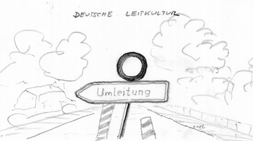 Cartoon: Leitkultur (medium) by kritzelcarl tagged kultur,politik