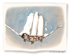 Cartoon: Leise rieselt der Schnee (small) by OTTbyrds tagged schneefall schneehaube wintervögel schneehauben ottbyrds schrägevögel winterwonderland