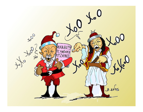 Cartoon: ERNTOGAN  santa claus (medium) by vasilis dagres tagged erntogan,nato,european,union,greece,turkey