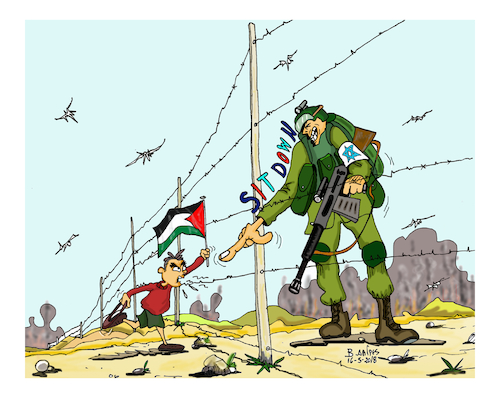 Cartoon: Gaza of Israel (medium) by vasilis dagres tagged gaza,israel,war,peace