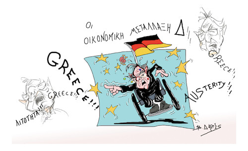 Cartoon: he woke up ... (medium) by vasilis dagres tagged wolfgang,schäuble,greece,europeaqn,union