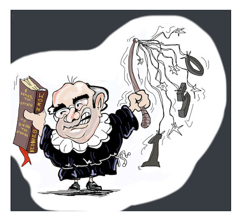 Cartoon: Kostis Hatzidakis (medium) by vasilis dagres tagged work,greece,european,union