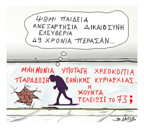 Cartoon: NOVEMBER 17 1973 (medium) by vasilis dagres tagged dictatorship,greece
