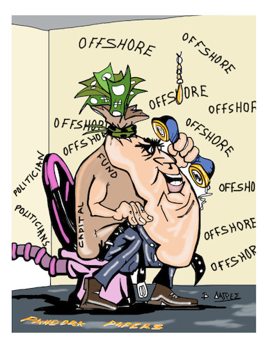 Cartoon: PANDORA PAPERS (medium) by vasilis dagres tagged offshor,fund,politicians